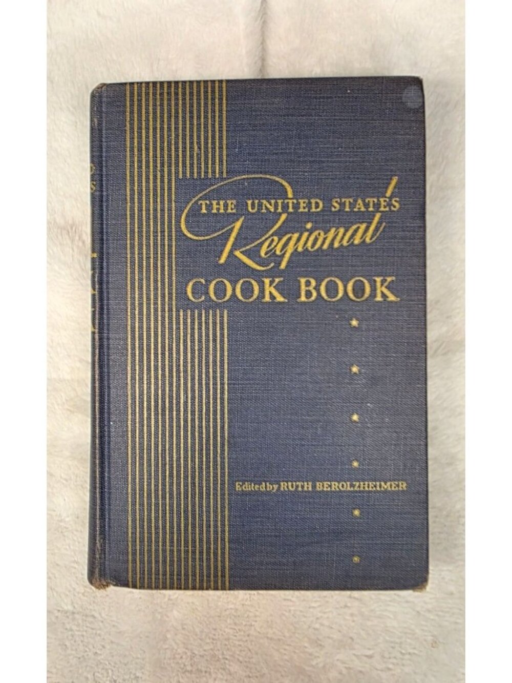 Vintage 1947 The United States Regional Cook Book Hardcover Thumb Index Decor